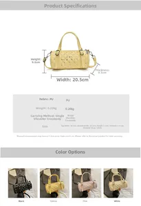 Spécifications de taille du sac cylindre à strass disponible en plusieurs couleurs