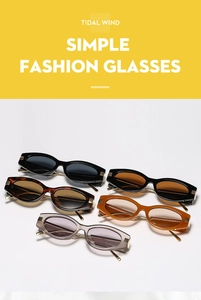 Collection of oval cat-eye sunglasses with various frames and durable metal hinges