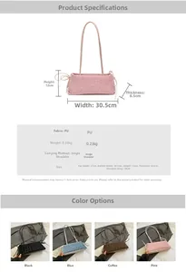 Detailed size chart and multi-color specifications for the leopard print shoulder bag