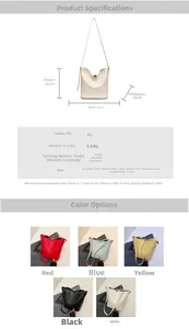 Guide des tailles du grand sac cabas en cuir PU avec boucle sphérique argentée