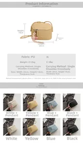 Tabella delle taglie e dimensioni per la borsa a tracolla in pelle PU con motivo litchi