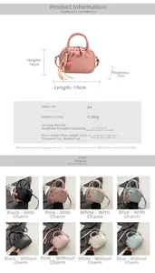 Dessin technique détaillé montrant les dimensions et couleurs pour le mini sac carré en PU