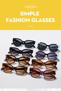 Collection de lunettes de soleil œil de chat aux montures variées comme l'écaille et l'uni