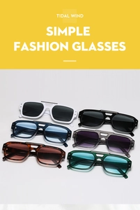 Collection de six lunettes aviateur avec double pont métallique et détails cloutés