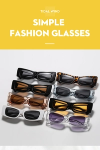 Flat lay of colorful cat-eye sunglasses with hollow temples in various vintage frames