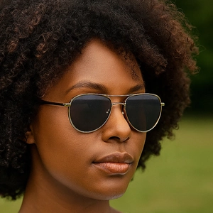 Aviator Sunglasses Metal Frame UV400 Protection Retro Double Bridge Lightweight Fashion Sun Glasses For Men Women