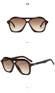 Detailed front and side views of vintage pilot sunglasses with double bridge and tortoiseshell frame