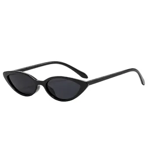 Retro cat-eye sunglasses with black frame and dark lenses for outdoor fashion styling
