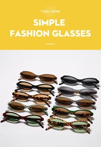 Kollektion von Vintage-Sonnenbrillen mit kleinem Rahmen in mehreren Farben für Streetstyle