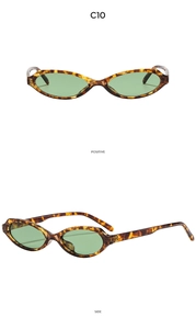 Vorder- und Seitenansicht der Vintage-Schildpatt-Sonnenbrille mit grünen Gläsern