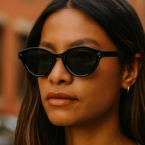 Retro Oval Sunglasses Y2K Fashion PC Frame UV400 Protection Metal Rivet Decor For Women And Men