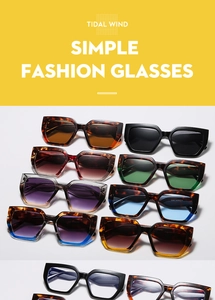 Matrix display of vintage square thick frame sunglasses in multiple lens color options
