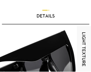 Macro detail of high-quality hinges and thick black frames on stylish square sunglasses