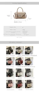Detailed size specifications for women's oil wax texture PU leather crossbody bag