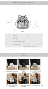 Detailed size specifications and color options for the 2025 trendy PU leather backpack
