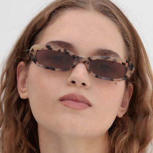 Retro Y2K Narrow Oval Cat Eye Sunglasses UV400 Protection PC Frame AC Lens Fashion Hip Hop Eyewear For Women Men