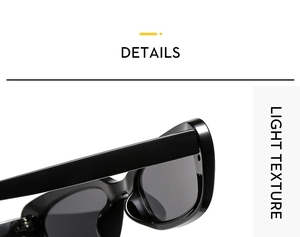 Macro shot of the lightweight black frame texture and hinge detail on cat eye sunglasses