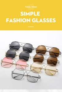 Collection of oversized aviator sunglasses with metal frames in various lens colors