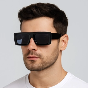 Square Oversized Sunglasses Retro Y2K Thick Frame UV400 Protection Fashion Eyewear For Men Women Outdoor Street Style