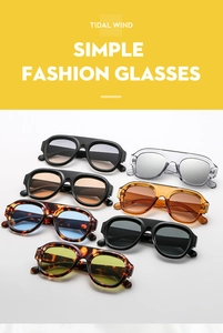 Collection of seven oversized retro aviator sunglasses in various frame and lens colors