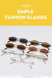 Octagonal metal sunglasses with cross-motif hinges in various frame and lens colors