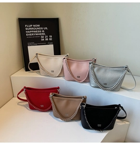 Strukturierte Damen Pendler Handtasche, neue Fruehling Sommer Retro Kette Eimer Tasche.