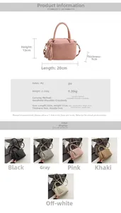 Detailed view of the pleated texture and dimensions for this compact PU crossbody bag