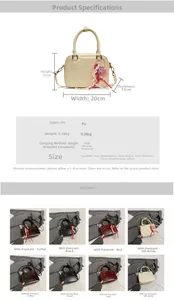 Detailed size guide and multi-color options for the vintage Boston handbag with dimensions