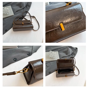 Detailansicht der dunkelbraunen Ölwachs-Ledertasche mit doppelten Innenfächern