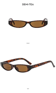 Detailed front and side views of retro oval sunglasses in demi-tea tortoiseshell finish