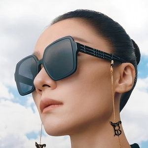 Fashion Polygonal Big Frame Sunglasses PC UV400 Protection Geometric Retro Outdoor Travel Trendy Eyewear