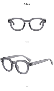 Detailansicht der grauen polygonalen Sonnenbrille mit Modellparametern 3813 von der Seite