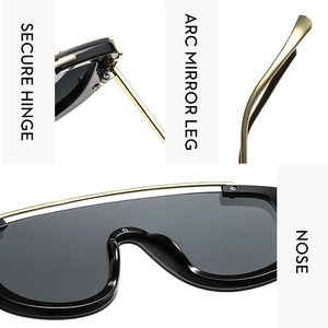 Détails des charnières de sécurité, branches dorées et plaquettes de nez pour lunettes