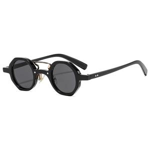 Retro Octagonal Sunglasses PC Frame Metal Bridge UV400 Protection Outdoor Fashion Eyewear Unisex