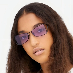 Lunettes De Soleil À La Mode Monture En Métal Protection UV400 Irrégulière Géométrique Rétro Œil De Chat Unisexe