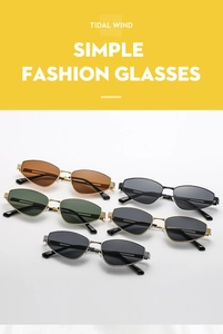 Flat lay of vintage metal frame hexagonal sunglasses in various color lenses