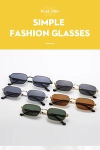Detailed view of fashionable hexagonal metal sunglasses in multiple color options