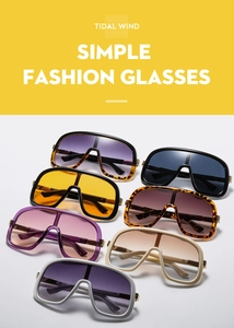 Detailed collection of oversized fashion sunglasses in leopard, yellow and classic black