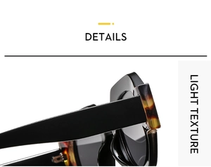 Close-up of tortoise shell hinges and black frame details on stylish polygon sunglasses