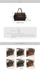 Especificaciones de tamaño detalladas para bolsos grandes y pequeños de mujer
