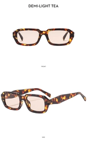 Detailansicht der Vintage-Schildpatt-Sonnenbrille mit hellen Teegläsern in zwei Winkeln