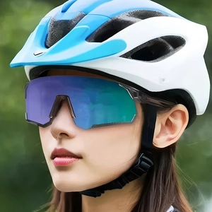 Unisex UV400 Sports Cycling Sunglasses Windproof Big Frame Outdoor Riding Racing Eyewear Goggles For Men Women