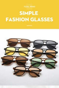 Collection détaillée de lunettes de soleil aviateur vintage à double pont en divers coloris