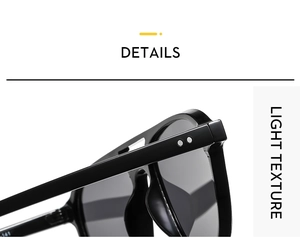 Détail de la charnière en métal et des accents argentés sur les lunettes aviateur noires