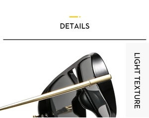 Close-up of golden metal hinges and light texture temples on pilot sunglasses
