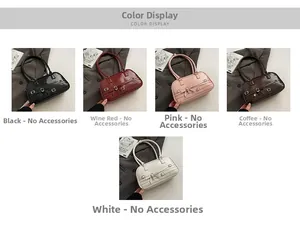 Sélection de couleurs de sacs à bandoulière en cuir PU brillant avec nœuds et boucles