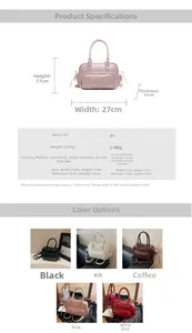 Detailed size specifications and color options for the versatile PU leather backpack
