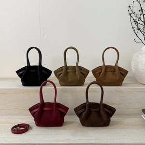 Women Matte PU Leather Handbag Pleated Design Crossbody Bag Solid Color Fashion Shoulder Bag Casual Purse