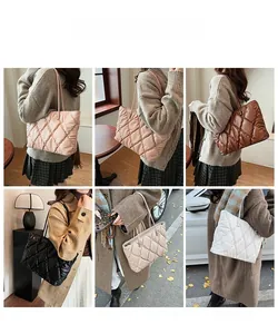 Lifestyles scenes of a large quilted puffer tote bag in multiple colors for daily commute