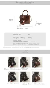 Tableau des tailles et options de couleurs pour le sac seau en cuir ciré